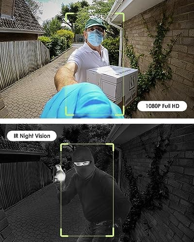 MUBVIEW Wireless Doorbell Camera with Chime 2K HD, WiFi Video Doorbell Camera with Voice Changer, Motion Detector, Anti-Theft Device, Night Vision, 2-Way Audio, SD/Cloud Storage, No Subscription 5