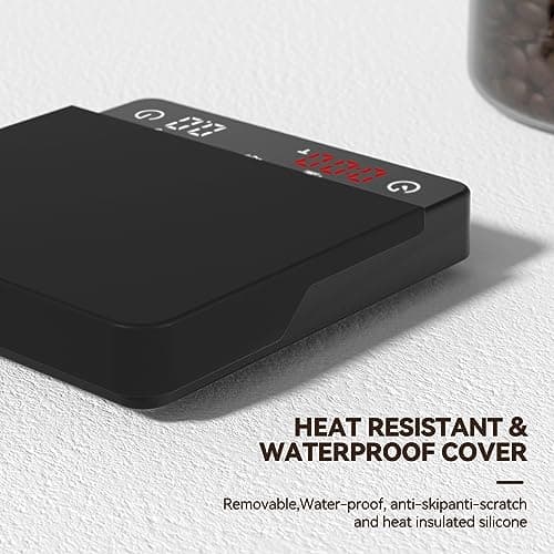 Coffee Scale with Timer, 0.1g High Precision Kitchen Scale, Drip Espresso Scale with Auto Tare, Touch Sensor and Silicone Cover - 4.4 lbs/2 kg 8