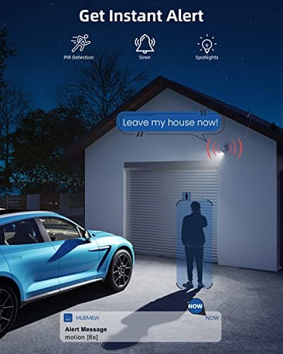 MUBVIEW Solar Security Cameras Wireless Outdoor, 2K 360° PTZ Battery Powered Outdoor Camera, 2.4Ghz WiFi Home Security Camera, Color Night Vision, Motion Detection, 2-Way Audio, Local/Cloud Storage 5