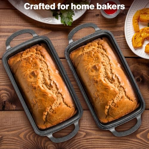 Apatiner 2 in 1 Cast Iron Bread Pan with Lid, Durable Loaf Pans for Baking Homemade Sourdough and Meatloaf, Bread Oven Cast Iron Cookware, Bread Loaf Pan, Sourdough Baking Pan 7