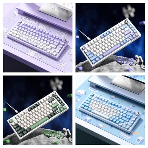 LEOBOG Hi75 Aluminum Keyboard Kit, Wired Mechanical Barebones Keyboard with Gasket Structure, Hot-Swappable Custom RGB Backlit Gaming Keyboard Frame for PC Gamer Tablet Mac Xbox PlayStation - Purple 7