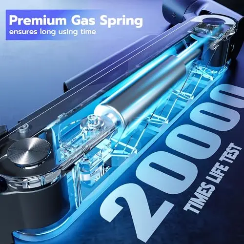 ARES WING Single Monitor Arm Desk Mount for 17-49 Inch Ultrawide Monitors, Heavy Duty Single Monitor Arm Holds 44 lbs, Full Motion Gas Spring Vertical Desk Mount, 75/100 VESA Mount, Black 7