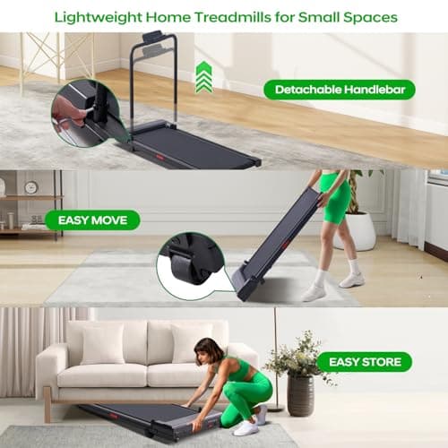 POTUPUS Walking Pad with Handle Bar and Incline, 3.0HP Portable Compact Walking Pads Treadmills with Handles for Home Small, 0.6-7.6MPH Electric Treadmills for Apartment/Home Small Spaces, 350LBS 9