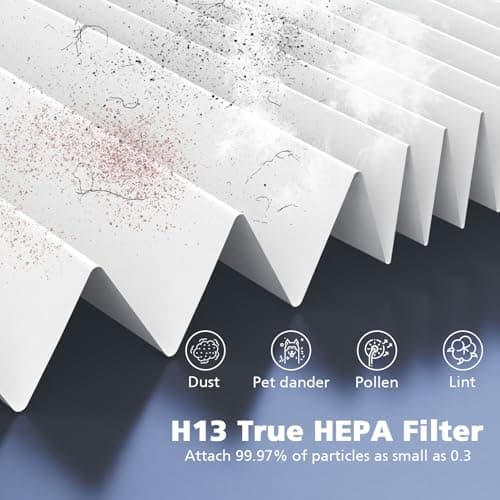 2-Pack Core Mini Filter Compatible with LEVOIT Core Mini Air Purifie-r, 3-in-1 H13 HEPA High-Efficiency Activated Carbon Pre-filter for LEVOIT Core Mini Replacement Filter 6