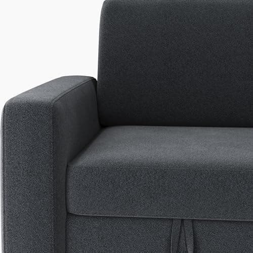 Yaheetech Sectional Sofa L-Shaped Sofa Couch Bed w/Chaise & USB, Reversible Couch Sleeper w/Pull Out Bed & Storage Space Living Room Dark Gray 9