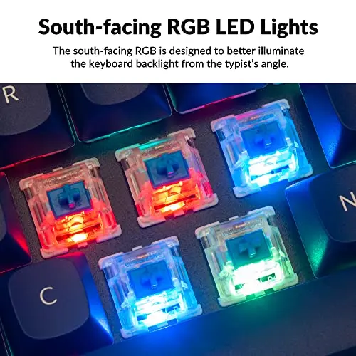 Keychron Q2 Wired Custom Mechanical Keyboard, QMK/VIA Programmable Macro, Full Aluminum, Hot-Swappable Gateron G Pro Blue Switch, 65% Layout Double Gasket Compatible with Mac and Windows - Blue 5