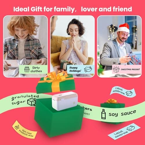 Mini Label Printer - Portable Bluetooth Label Maker Machine with Tape, HP4 Sticker Maker for Kitchen Storage, Home Organization 7