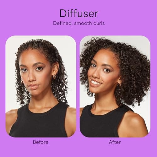 Conair Worldwide Folding Handle Hair Dryer with Concentrator & Diffuser, 1875W Travel Blow Dryer with Smart Voltage Technology, Ionic Conditioning Fights Frizz, 3 Heat & 2 Speed Settings, Purple 8