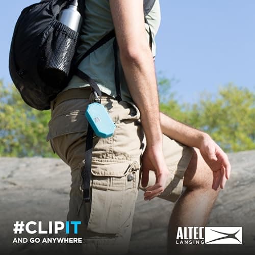 Altec Lansing Mini H2O - Waterproof Bluetooth Speaker, IP67 Certified & Floats in Water, Compact & Portable Speaker for Hiking, Camping, Pool, and Beach,Aqua 6