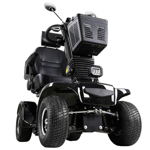 Mobility Scooters for Seniors and Adults, All-Terrain Mobility Scooter with Waterproof Cover, Heavy Duty 4-Wheel Electric Powered Mobility Cart Handicap Scooters, 500W Motor