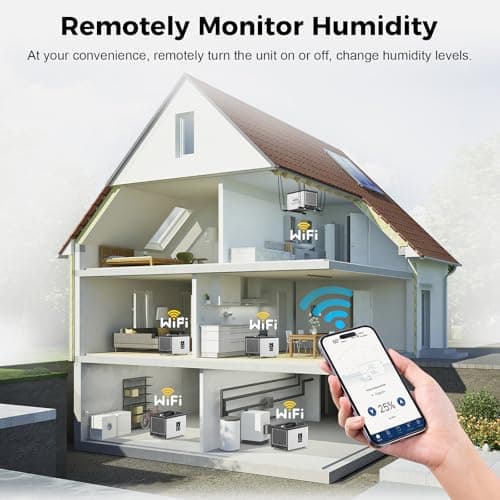 ALORAIR Wi-Fi Crawl Space and Basement Dehumidifier, 70 Pint with Pump, Auto-Defrost, Covers Up to 1000 Sq Ft, Memory Start, cETL Listed, Commercial Grade 5