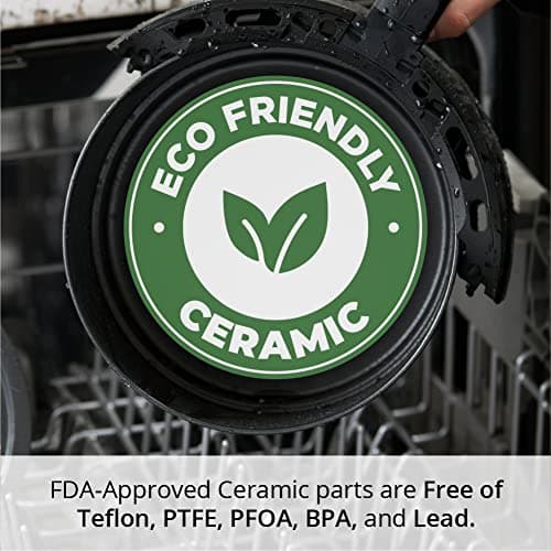 Aria Air Fryers CFA-897 Aria Ceramic Air Fryer, 5Qt, Premium Black 6