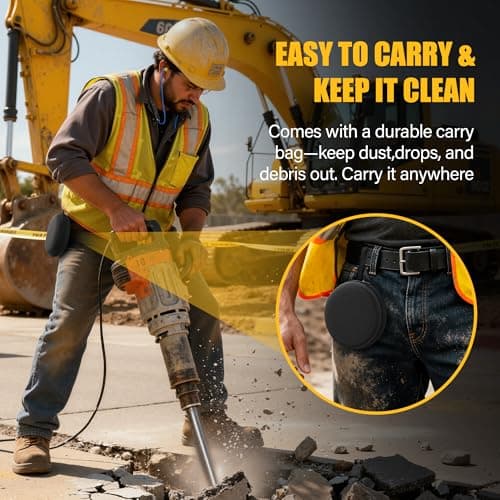 Bluetooth 6.0 Earplug Headphones with 40H Playtime & OSHA Compliant 29dB Noise Reduction Hearing Protection, Rechargeable Wireless Neckband Earbuds w/Mic, IPX6 Waterproof for Construction, Workshop 7