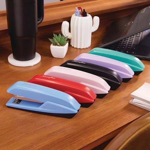 Swingline Stapler, 20 Sheet Capacity, 545 Desktop Stapler, Blush Pink (S7054513) 6
