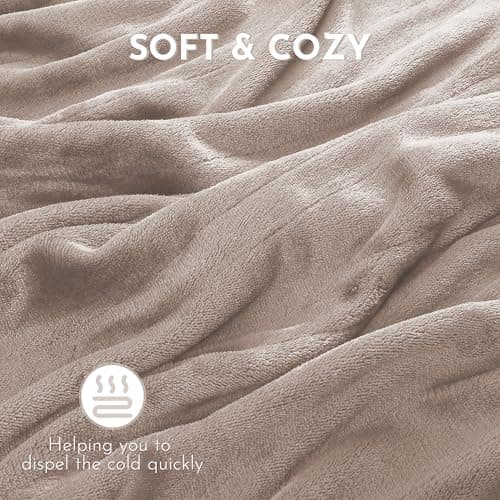 ONDAN Electric Heated Blanket 72"x84" Full Size Flannel Heated Blanket, Cozy & Warm for All Night, 4 Heat Settings & 10 Hours Auto Off, Machine Washable, Linen 9
