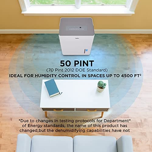 Ivation 4,500 Sq. Ft Energy Star Dehumidifier With Pump, Large Capacity Compressor De-humidifier for Big Rooms and Basements with Continuous Drain Hose Connector and Pump, Auto Shutoff and Restart 7