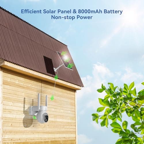 Xega 4G LTE Security Camera No WiFi with SIM Card 2K Super HD Solar Powered Wireless Outdoor 4G Security Camera PIR Motion Sensor Night Vision 2 Way Talk 【Built in SIM Card】 7