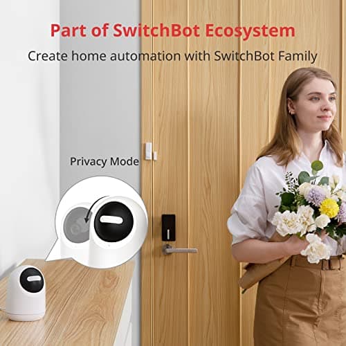 SwitchBot Baby Monitor Indoor Camera, 360-degree 1080P Pan Tilt Smart WiFi(2.4G) Pet Camera for Home Security with Motion Detection, Night Vision, Two-Way Audio, Works with Alexa & Google Assistant 7