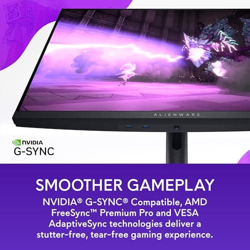 Alienware AW2724DM Gaming Monitor - 27" QHD (2560 x 1440) 180Hz w Overclock, AMD FreeSync Premium Pro, NVIDIA G-SYNC, VESA Display - Black,Black/Silver 6