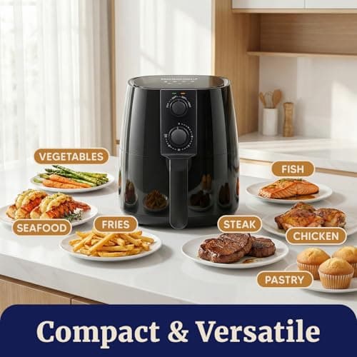 Elite Gourmet EAF4617 Electric Digital Hot Air Fryer, 1350Watts, Oil-Less Healthy Cooker, Timer & Temperature Controls, 4 Quart, Black 7