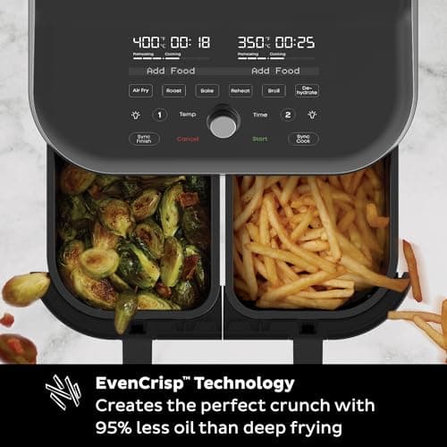Instant Pot Vortex Plus XL 8QT ClearCook Air Fryer, Clear Windows, Custom Programming, 8-in-1 Functions that Crisps, Broils, Roasts, Dehydrates, Bakes, Reheats, from the Makers of Instant Pot, Black 6