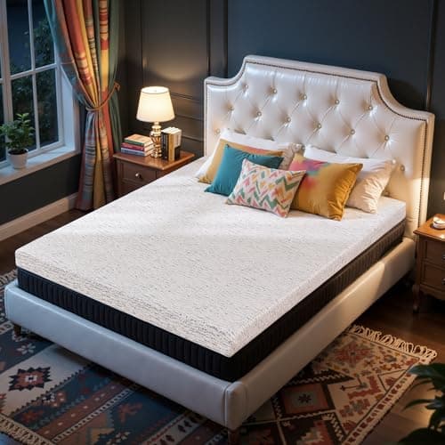 Chun Y Memory Foam Mattress Topper King, 4 Inch Cooling Mattress Topper, Gel Infused Bed Topper for Pressure Relief, Mattress Pad with Removable Washable Cover, CertiPUR-US Certified 8