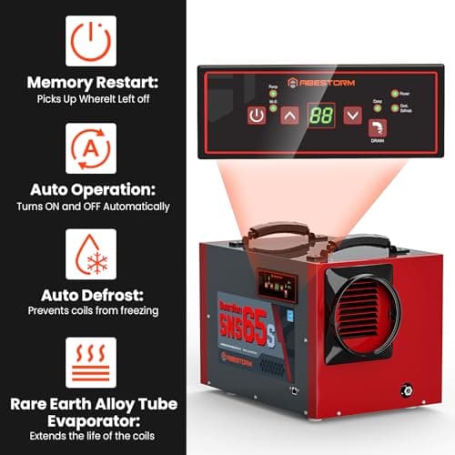 Abestorm Crawl Space Dehumidifier, Guardian SNS65 120Pint Wi-Fi APP Controls Commercial Dehumidifier with Drain Hose for Basement, Auto Defrost, Memory Starting for Commercial, Basement 6