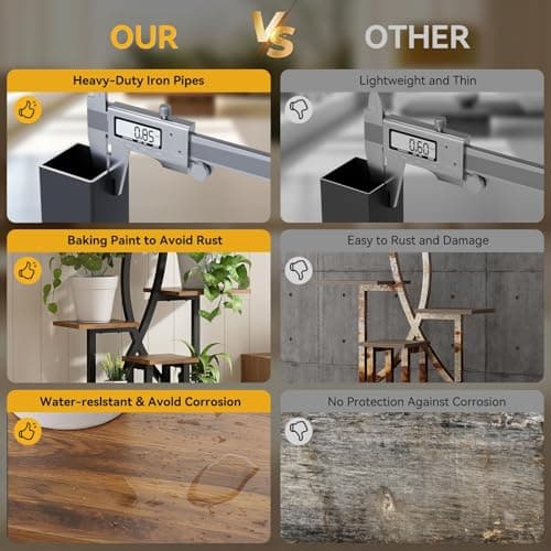 Kavlium Plant Stand Indoor,8-Tier 65 inch Tall Plant Shelf for Indoor Plants with Grow Light, Plant Shelf with Adjustable Brightness & Timer,Modern Metal Plant Display Rack for Living Room/Patio 5