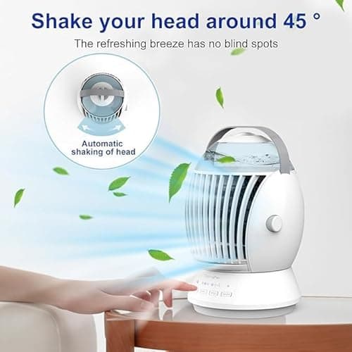 Antetek Portable Air Conditioners Fan, 45° Oscillation, 3 Speeds, Small Mini Ac Unit for Bedroom - Air Cooler for Room - Car Ac - Mini A/C for Office Outdoor Camping 6