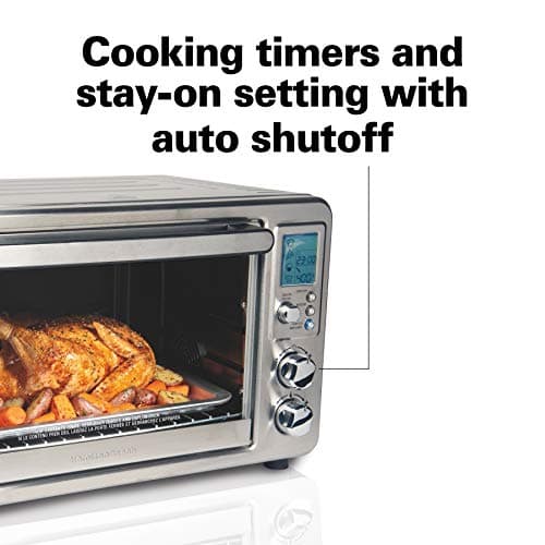 Hamilton Beach 31190C Digital Display Countertop Convection Toaster Oven with Rotisserie, Large 6-Slice, Stainless Steel 5