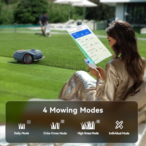 Neomow X Robot Lawn Mower Perimeter Wire Free for 1 Acre 3D LiDAR SLAM+Vision Mapping Robotic Lawnmower with 4G, No RTK Station Required, AI Accurate Obstacle Avoidance, App Control, Anti-Theft 8