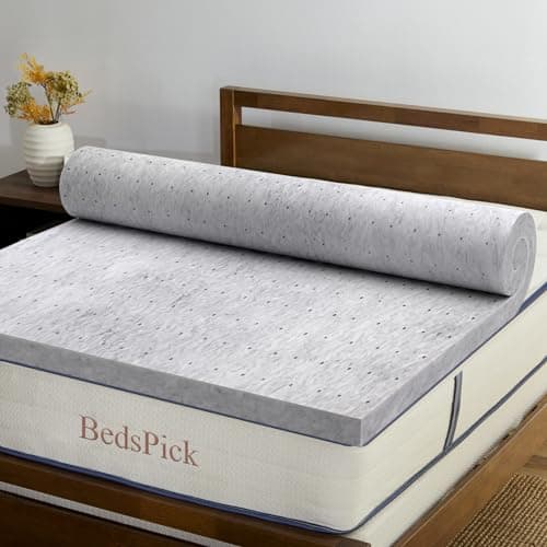 BedsPick Twin XL Memory Foam Mattress Topper College Dorm, 2 Inch Gel Infused Bed Topper, Soft XL Twin Mattress Toppers, Extra Long Twin Foam Pad, CertiPUR-US Certified, Pressure Relief