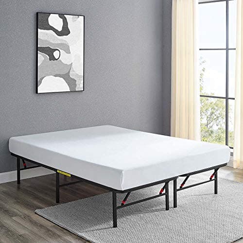 Amazon Basics Bed Frame with Ample Underbed Storage, Foldable Metal Platform, Sturdy Steel, No Box Spring Needed, 14 inches High, Noise-Free Support, Easy Assembly Tool-Free Setup, Full Size, Black 11