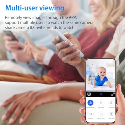 Hidden Camera, 1080P HD WiFi Camera - Mini Nanny Spy Cam with Night Vision & Motion Detection - Indoor/Outdoor Wireless Security Cameras for Home, Car, Baby & Pet Monitoring(Black) 7
