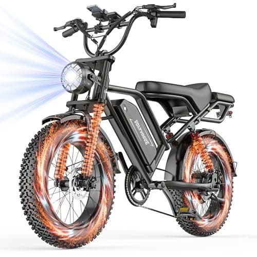 VOLTVOGUE Electric ebike | Full Suspension | 31MPH Top Speed | Range 40-70 Miles | 48V 960Wh Removable Battery | LED Headlights | 20-Inch All-Terrain Fat Tires |