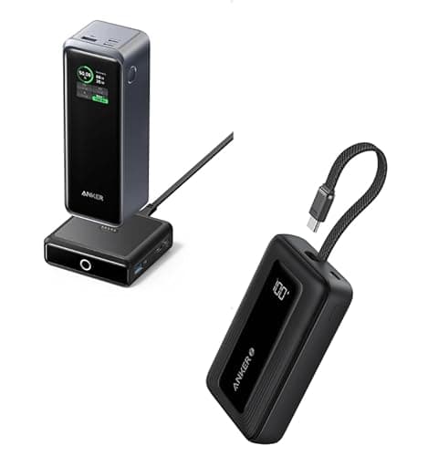 Anker Prime 27,650mAh Power Bank (250W) with 100W Charging Base Zolo Power Bank, 10,000mAh 30W Portable Charger