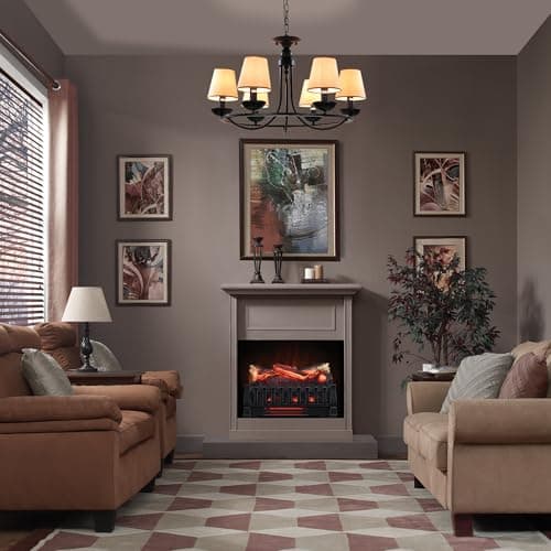 duraflame Electric Log Set 1,000 Sq Ft Heater, Faux Logs Insert with Infrared Flames for Existing Fireplaces, Remote Control Included 13