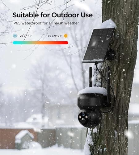 4G LTE Cellular Solar Security Camera Outdoor: No WiFi Solar Powered Security Camera Outdoor Built in SIM Card 2K Battery Wireless Cameras for Home Surveillance Outside 360° Live View Motion Detection 8