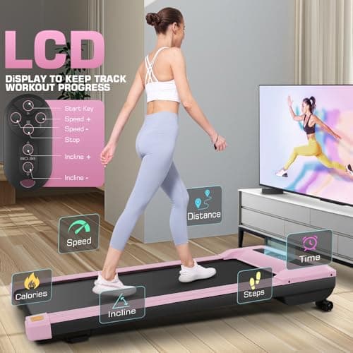 Walking Pad Treadmill with 9% 9-Level Auto Incline, 3000 lbs Capacity and Upgrade LED Screen Under Desk Treadmill with Hiking Mode 6