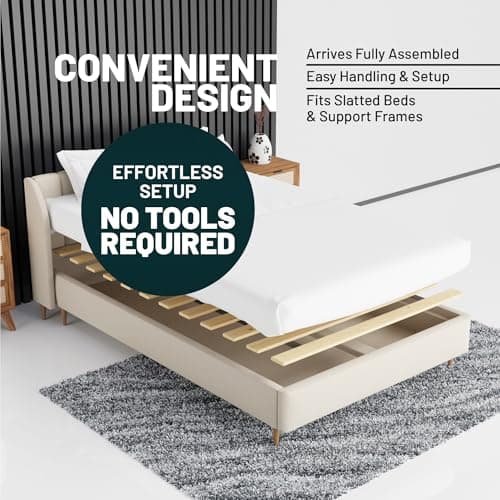 Treaton, Queen Size Bunkie Board – Heavy Duty Horizontal Bed Slats & Wooden Support Board for Sagging, Under Bed-Support, Box Spring Alternative, Platform Bed and Replacement 8