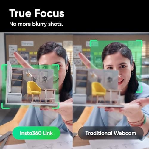 Insta360 Link - PTZ 4K Webcam with 1/2" Sensor, AI Tracking, Gesture Control, HDR, Noise-Canceling Microphones, Specialized Modes, Webcam for Laptop, Video Camera for Video Calls, Live Streaming 6