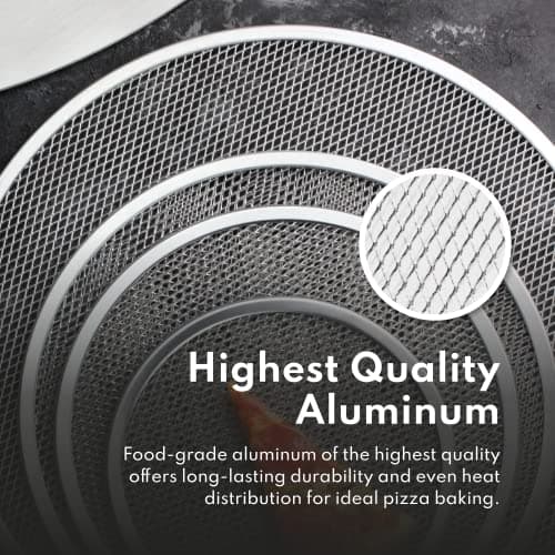 New Star Foodservice Restaurant-Grade Seamless Aluminum Pizza Baking Screen, 12 Inch 6