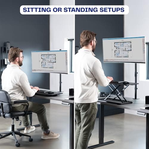 VIVO Single Monitor Desk Mount, Extra Tall Fully Adjustable Stand for 1 LCD Screen up to 32 inches, Ultra Wide Screens up to 38 inches, 22 lbs Capacity, STAND-V001T 8