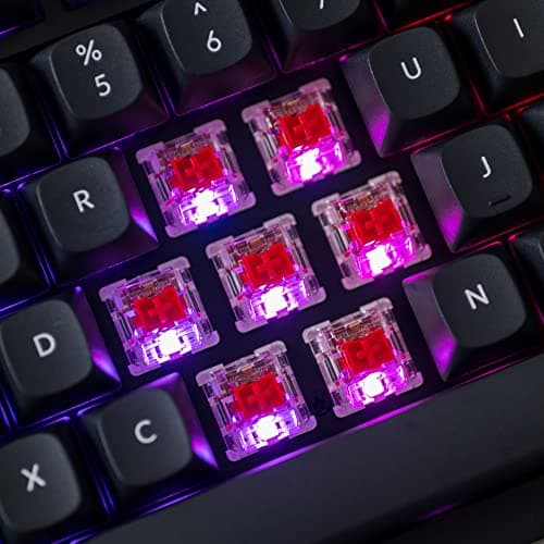 Keychron V6 Wired Custom Mechanical Keyboard Knob Version, Full-Size QMK/VIA Programmable Macro with Hot-swappable Keychron K Pro Red Switch Compatible with Mac Windows Linux Black (Non-Transparent) 6