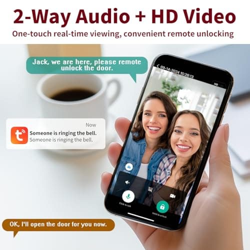 DEVO G1 Video Smart Lock with Camera & Doorbell, 6-in-1 Keyless Entry Door Lock with Fingerprint, App Remote, Auto Lock, Built-in Wi-Fi Smart Deadbolt for Front Door, IP65 Waterproof, Easy Install 7