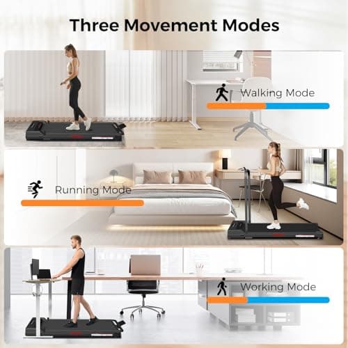 ApexNexus Walking Pad Treadmill for Office Home, 3.0HP Quiet Folding Treadmills with 300 LBS Weight Capacity, Walking Pad with Handle Bar, Portable Under Desk Treadmill with Remote Control 6