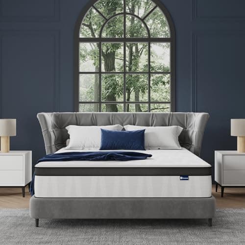 Avenco 10 Inch Queen Mattress in a Box, Medium Firm Independent Pocket Springs Mattresses for Motion Isolation, Strong Edge Support, CertiPUR-US Certified