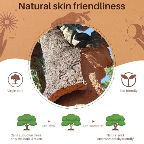 Cork Yoga Mat Sports Mat Natural Cork Environmental Protection TPE Anti Slip and Sweat-absorbing, Suitable for Yoga Pilates Meditation Indoor Fitness(72-Inch x 24-Inch x 5mm Thick) (Mysterious and elegant) 5