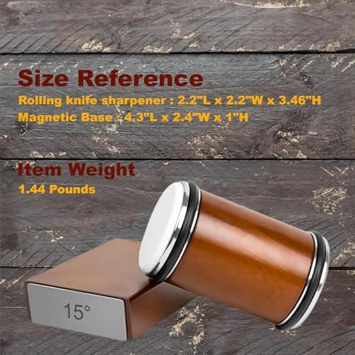 HAOLI Rolling Knife Sharpener Kit. Industrial grade Diamond Stones for Effortless Knife Sharpening at 15°&20° Angles. Knife Sharpener Tool for Kitchen Knives. 7