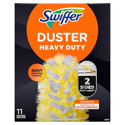 Swiffer Dusters Heavy Duty Multi-Surface Duster Refills for Cleaning, Unscented, 11 Count 16